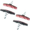 PMAGSYQ Blocchi Freno per Bici Parte ciclistica in Gomma MTB Bicicletta da Strada di Montagna Scarpe Leggere per Freni a V Pastiglie per Bicicletta(2 Pair Red)
