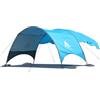 Flycoop Ombrellone da spiaggia con protezione UV UPF 50+, compatta e portatile, con ventilazione a 360°, corde antivento e paletti, per famiglia, viaggi, cortile, ombra del parco