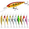 Generic Set da 10 Esche Minnow, Artificiali Rigide Colorate 11 cm 9,5 g