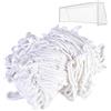 AXVRAV Rete da calcio, 3 x 2 m, rete da calcio, rete da calcio in fibra di polipropilene, rete portatile di ricambio per giochi, allenamento, lacrosse, per giardini di casa e cortili scolastici (bianco)