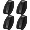 NESTINGHO Supporto Pagaia Kayak 4 Pezzi in PVC Nero per Canoe | Clip Leggere e Portatili, per Watercraft, Accessori per Paddle Board e Barche