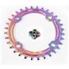 Generic Corona 104BCD Stretta Larga for Bicicletta Corona 30T 32T 34T 36T 38T Mountain Bike Corona Rotonda Ovale guarnitura Parte(32T,Colorful Oval)