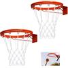 sofun 2 reti da basket con 12 passanti, rete in nylon rinforzato, rete di ricambio resistente alle intemperie, per interni ed esterni