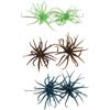Lastdaytime 5 cm galleggiante morbido Worm pesca esca 1 9g silicone riccio di mare stile esca con paillettes scintillanti per pesci predatori d'acqua dolce (marrone+blu+verde)