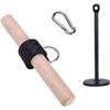 LOVIVER Forearm Attrezzo Allenamento Braccia Avambracci Rullo Impugnatura Maniglia Legno Faggio Cinghia Nylon Moschettone Metallo Trazione Sospesa Controllo