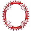 Generic Corona for Bicicletta 104BCD 30T-42T Rotonda Ovale Corona for Bicicletta Corona in Alluminio Stretta e Larga Parti for Mountain Bike(34T,Oval Red)