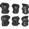 Rollerblade EVO GEAR 3 PACK, Set di protezioni per polsi, ginocchia e gomiti per il pattinaggio in linea, Nero