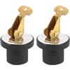 TOYANDONA 2 Pezzi Tappo di Scarico in Ottone e Gomma 3/4 per Kayak e Imbarcazioni, Resistente, a Tenuta Stagna, Protegge Attrezzature Interne e Previene Riflusso
