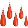 TOMETURE Tappo da Allenamento per Pesca 5 Pezzi in PVC Arancia | Portatile, Uso Quotidiano, Plug Pratico per Lancio, Supporto alla Tecnica di Tiro, Set Compatto