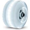Amagogo Ruota Pattini Luminosi Ruota Pattini Ruota Roller Skate Ruota LED Ruota Ricambio PU Resistente con Aderenza E Elevato Cuscinetti 608RS per Velocità E, Bianco Luminoso