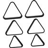 Abaodam 6 Pezzi Triangolo per Palline da Biliardo in Plastica Nera, Compatibile 25/32/38mm, Facile Posizionamento per Tavolo da Pool a Casa o Bar