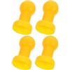 VALICLUD 4 Pezzi Cappucci in Plastica Gialli per Tubi Trampolino, Accessori Ricambio Resistenti per Rete Trampolino da Esterno, Protezione Antistrappo
