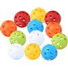 Cryfokt Palline da Cave da 72 Mm per Allenamento Swing con 26 Fori Palline Leggere Non Tossiche con Flusso D'aria per Pratica Indoor All'aperto Confezione da 12 Rosso Giallo Blu Bianco Verde Arancione