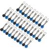 TOMETURE Connettore Space Bean in Acciaio Inox 100 Pezzi per Pesca Blu | Scorrimento Rapido, Anti-corrosione, Adatto per Acqua Veloce e Profonda, Accessorio Terminale per Lenza