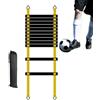 Generisch Soccer Speed Ladder Set - Scala per atleti | PP e nylon | Giallo | 5 m/6 m/8 m con 10-16 sezioni | Scala da allenamento con borsa per il trasporto per calcio, hockey, tennis e fitness