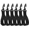 JEWEDECO Gancio di Ormeggio 6 Pezzi per Kayak Nero in Nylon Stili Multipli