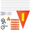 Limtula 13 Bandiere Avvertimento per Biciclette Regolabili per Bambini, Inclusi Pali in Fibra Vetro, Accessori per Ciclismo, Attrezzatura per Bici per Bambini