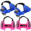 HOUDERCO Scarpe Rotelle in Pvc Ruote Luminose Resistenti, 2 Paia Regolabili per Festa Scuola Decor e Pattinaggio Sportivo All'aperto