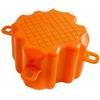 Amagogo Molo Galleggiante Modulo Galleggiante Cubo Piattaforma Pontile in HDPE Antiscivolo Collegabile con Linguette con Foro Struttura Robusta Carico Stabile, Arancione