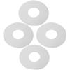 RUNROTOO Guarnizione Valvola Gonfiabile 4 Pezzi Bianco PVC per Kayak
