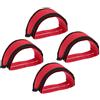 IMUSINICE Cinghie per Pedali Bici Anti-slip 2 Paia Rosse in Nailon