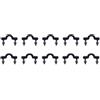 GOOHOCHY Kit Occhielli Bungee Nylon per Ponte Kayak 50 Pezzi Nero | Viti e Dadi Inclusi, Leggero e Anti-allentamento, per Supporti Kayak e Accessori Canoa