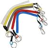 WESIEVYA Cordino a Molla Anti-smarrimento 5 Pezzi in TPU e Filo d'Acciaio | Outdoor e Trekking, Facile da Riporre, Estensione Completa, Colore Multicolore