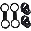 Luxshiny Set di 4 Clip per Snorkel da Immersione in Silicone e ABS Nero | Fissaggio, Leggero e Flessibile, per Snorkel e Maschera, Accessorio Portatile Riutilizzabile