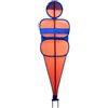 Baoblaze da Allenamento Calcio Manichino Ostacolo Parafrecce Bersaglio con Base Ancorabile Picchetti Metallici Struttura Asta Centrale Corpo in Mesh Resistente, Arancione