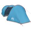 GFMGUEMV Tenda a tunnel per 4 persone, blu, impermeabile, in poliestere con rivestimento in poliuretano, cuciture nastrate e telo resistente per interni asciutti, con