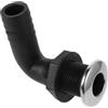 TOMETURE Raccordo Scarico Barca Through Hull Plug Nero in Nailon | Bilge e Outlet Ports, Marine Equipment, Tenuta, Installazione Semplice, Design Multifunzionale