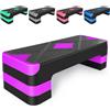 Hmluxury Stepper aerobica, piattaforma regolabile in altezza per allenamento, 68,5 cm, con regolazione in altezza da 10 cm, 15 cm, 20 cm, viola