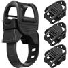OHPHCALL 4 Pezzi Supporto per Luce Bici Bike Light Mount in Plastica Nero, Design a Fibbia Regolabile, per Torcia, Montaggio su Mountain Bike e Canne da Pesca,