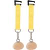 Generic Pull Up Power Half Ball Impugnature Antiscivolo per Allenamento di Forza e Arrampicata su Roccia 95 Mm, Legno e Ferro, Set di 2