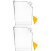 KALLORY Borraccia Piatta da Viaggio 450ml in Plastica Tappo Triangolare Design Sottile Set 2 Pezzi per Uomo e Donna per Attività All'aperto Riutilizzabile