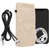 kwmobile Custodia Velluto a Coste con Chiusura Magnetica per Smartphone XL - 6,7/6,8 - Portacellulare Tracolla - Borsa Porta Cellulare da Collo Universale