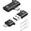 RIIEYOCA Lettore di schede micro SD, lettore di schede SD a USB C, USB C e USB A e tipo C, da 1 a 2 porte, compatibile con micro SDXC, Micro SDHC, Micro SD, telefono, pad, laptop