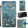 TOMYOU Cover per Xiaomi Redmi Note 9S / Note 9 Pro, fiore di albicocca | Antiurto Protettiva Portafoglio, Slot per Schede, Magnetica, Custodia in Pelle PU, Libro Flip,Funzione Stand