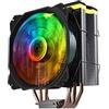 Nfortec - CENTAURUS X Dissipatore per CPU con 4 heatpipes, ventola PWM A-RGB da 120 mm, TDP 180 W, compatibile con LGA1700 e AM5, nero