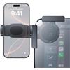 SKTU Supporto per cellulare auto per Fiat 500e 2021, orientabile a 360° per accessori di navigazione da 11, per iPhone, Galaxy, Mate ecc. [clip a molla]