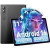 TABWEE T30 Tablet 10 Pollici Android 16, 24 GB RAM, 256 GB ROM, 7000 mAh, GPS Incasso, Widevine L1, Gemini AI, Wi-FI, 5G