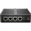 HKUXZR Micro Firewall 4 porte LAN Inter i226-V 2.5Gbe, mini PC senza ventola Celeron J4125 Quad Core, compatibile con AES-NI Barebone Router PC VPN, senza RAM senza SSD