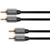 Krüger&Matz Kruger & Matz KM0304 - Cavo 2RCA-2RCA maschio, 1 m, placcato oro
