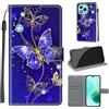 SIENIANLINE Cover per Honor 400 Lite / X70i custodia portafoglio Farfalla | Chiusura magnetica, Scomparti carte, Funzione supporto, Pelle PU flip cover per Honor 400 Lite