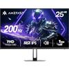 Amzfast 25 pollici Gaming Monitor 200Hz, FHD 1920x1080, Fast IPS Monitor, 1ms MPRT, 124% sRGB, 320cd/m², HDR, altoparlanti integrati, VESA 75x75, HDMI 2.0/DP 1.4 - AMZG25X1
