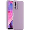 HULLIN Custodia per Telefono in Silicone Colorato, Adatta per Samsung Galaxy A13 5G / A04s / A04 (6.5) - Erba Viola