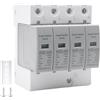 WIYETY Protezione da sovratensione a 4 poli: scaricatore di sovratensione tipo 1 + tipo 2 20 - 50 KA, dispositivo di protezione da sovratensione 230 V per casa, impianti solari e industriali