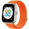GIOPUEY Cinturini Compatibile con Honor Choice Haylou Watch, Nylon Traspirante Sport Loop Cinturino in Morbido Nylon Intrecciato Strap Band - Orange