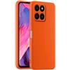 HULLIN Custodia per Telefono in Silicone Colorato, Adatta per HONOR X6a (6.56) - Arancia