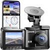 AZDOME Telecamera per Auto 4K GPS WiFi Dash Cam Auto con Super Visione Notturna, WDR, Sensore G, Grandangolo 170°, Registrazione in Loop, 24H Monitoraggio Parcheggi, Rilevatore Movimento(GS63H)